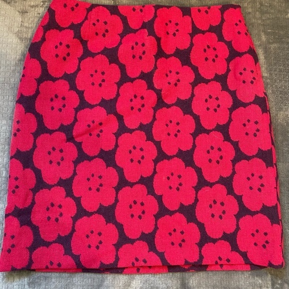 Boden floral skirt wool blend lined size 10 L - Picture 2 of 9